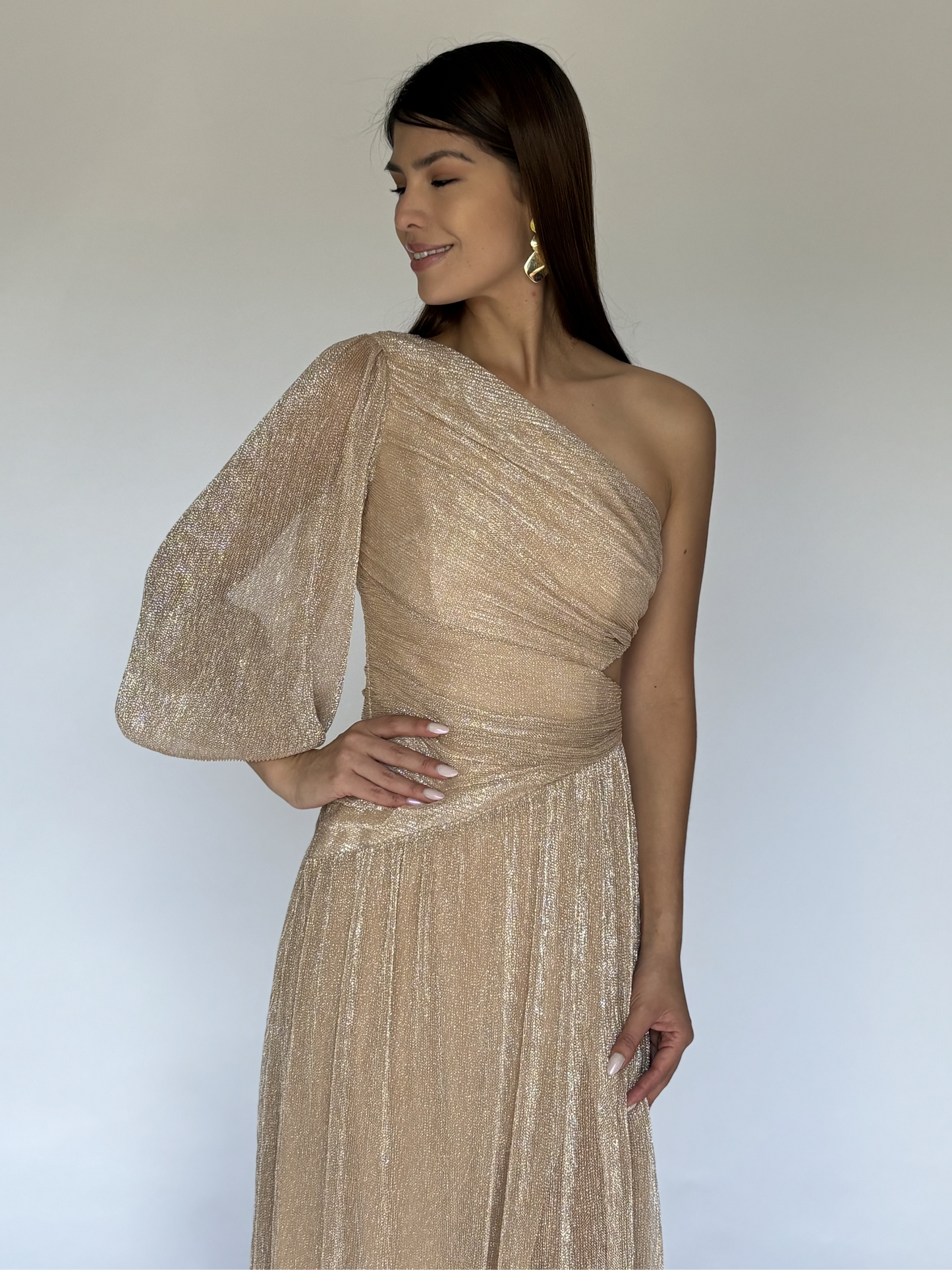 VESTIDO DORADO 22507