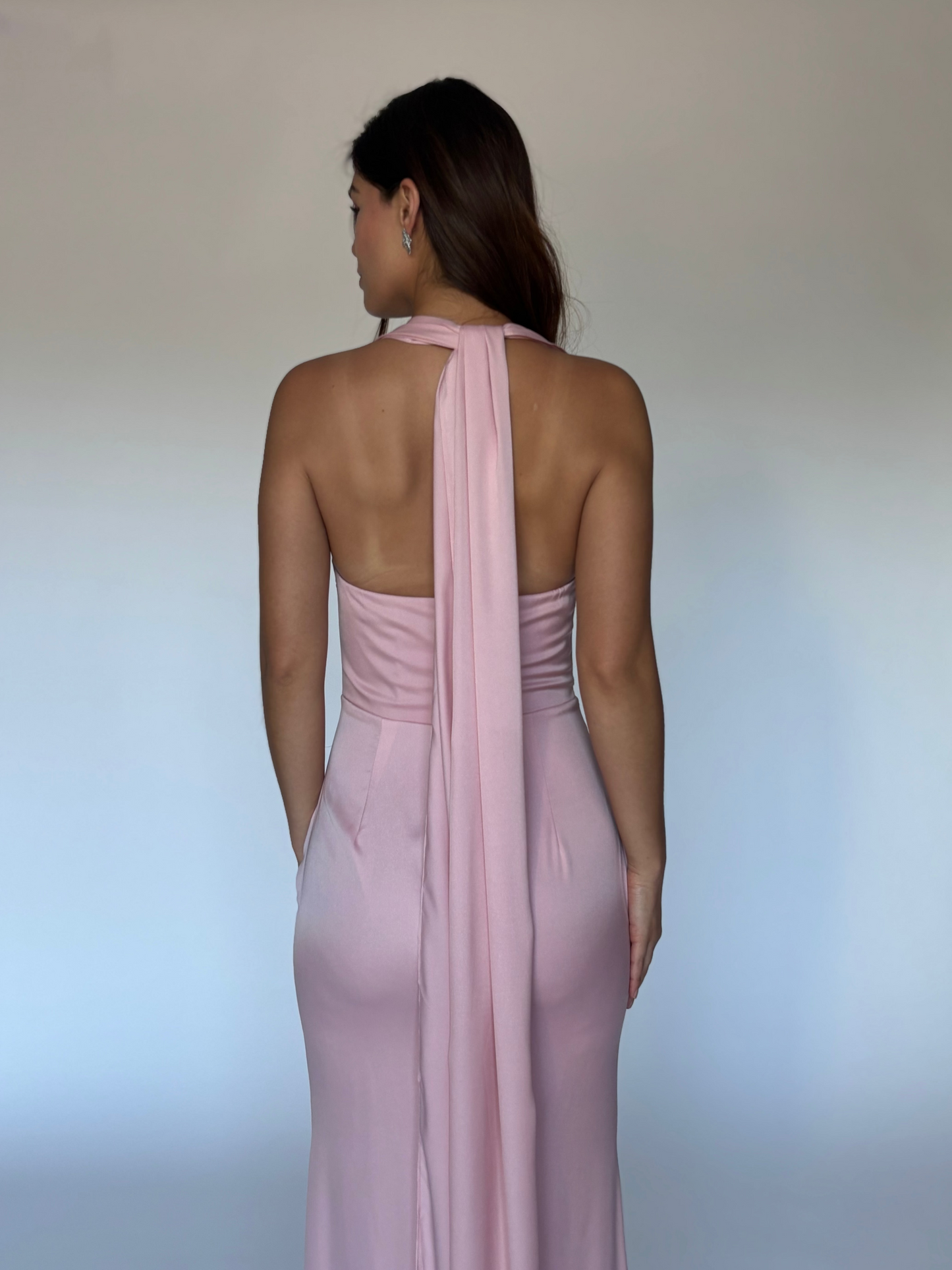 VESTIDO LARGO ROSA 22607