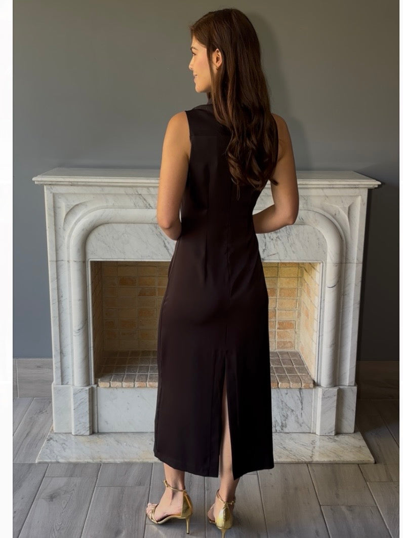 VESTIDO NEGRO MIDI 10605