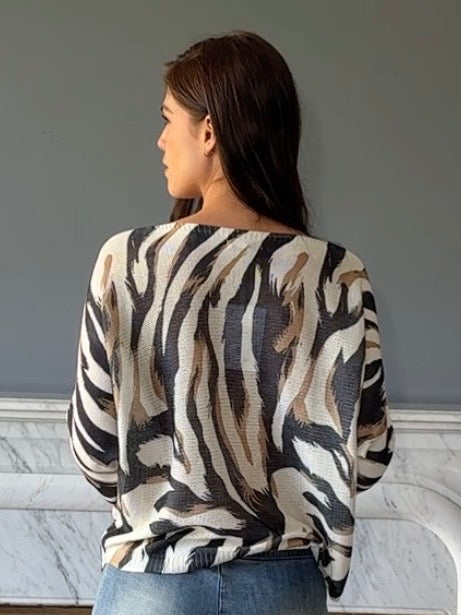 BLUSA TEJIDA AZUL 90668