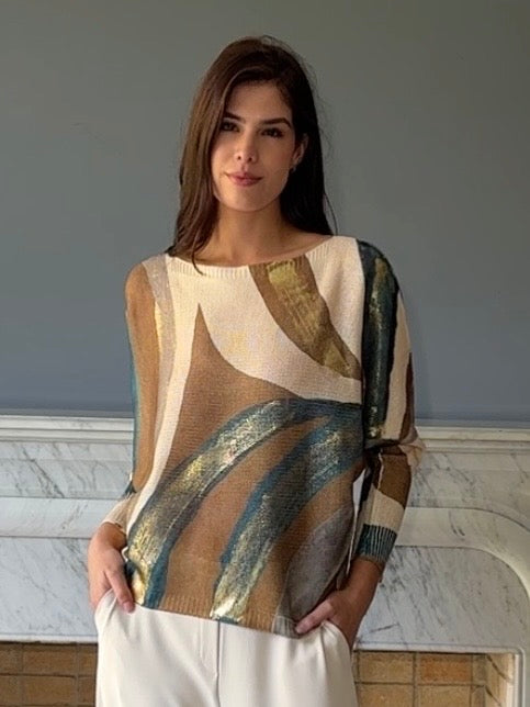 BLUSA TEJIDA ESTAMPADA 90668