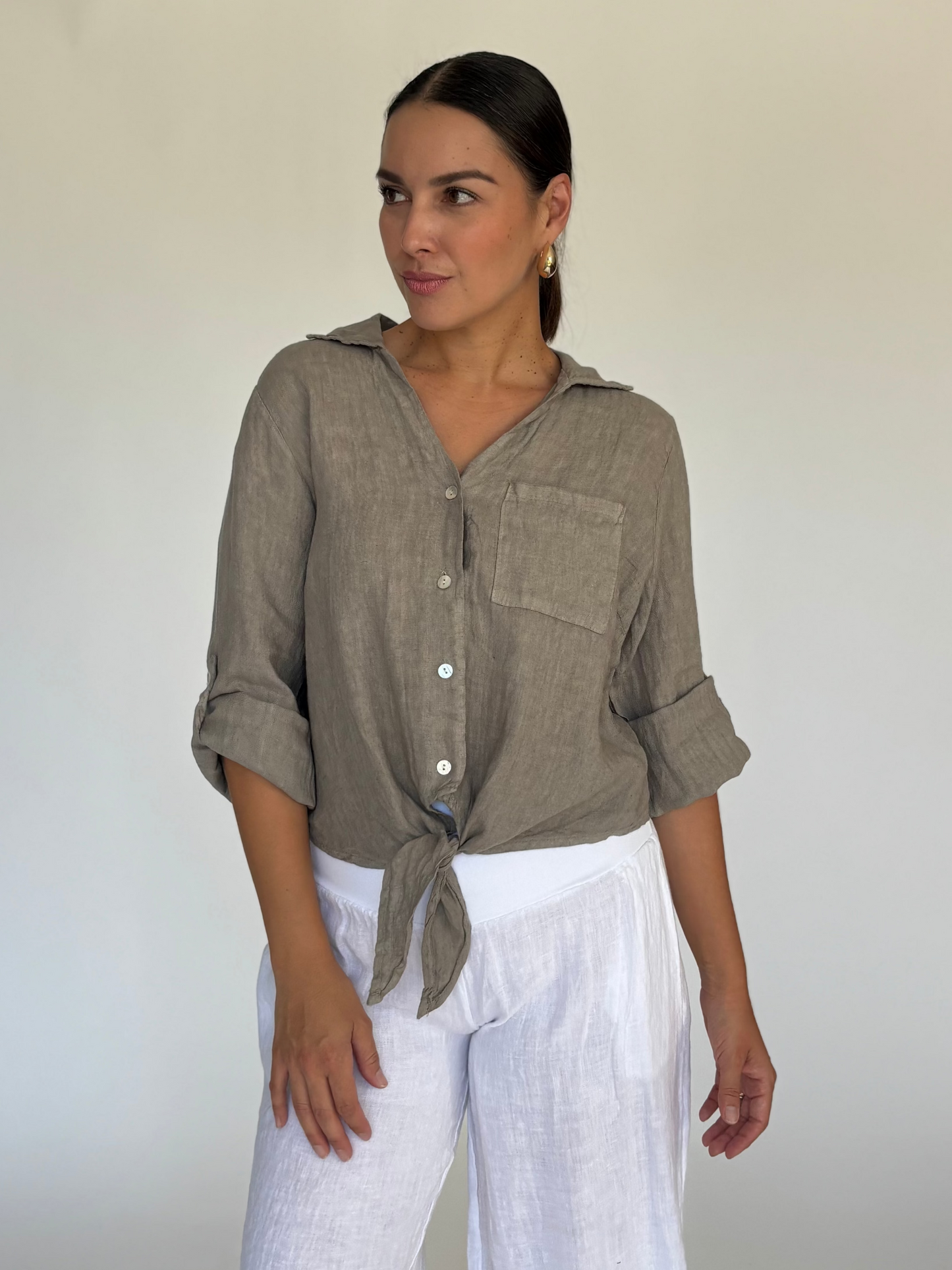 BLUSA CAFE DE LINO V2202