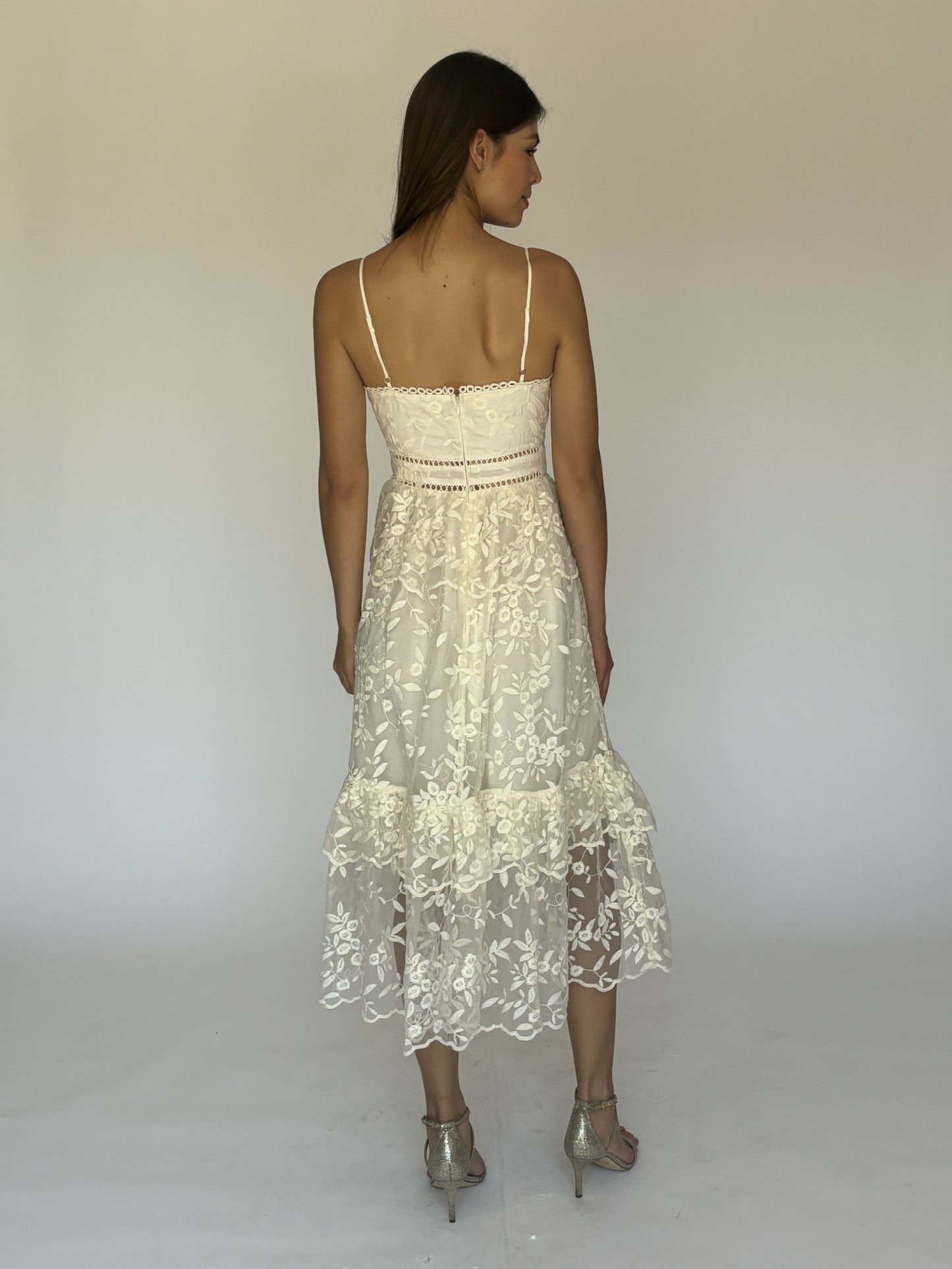 VESTIDO MIDI BEIGE LD5541