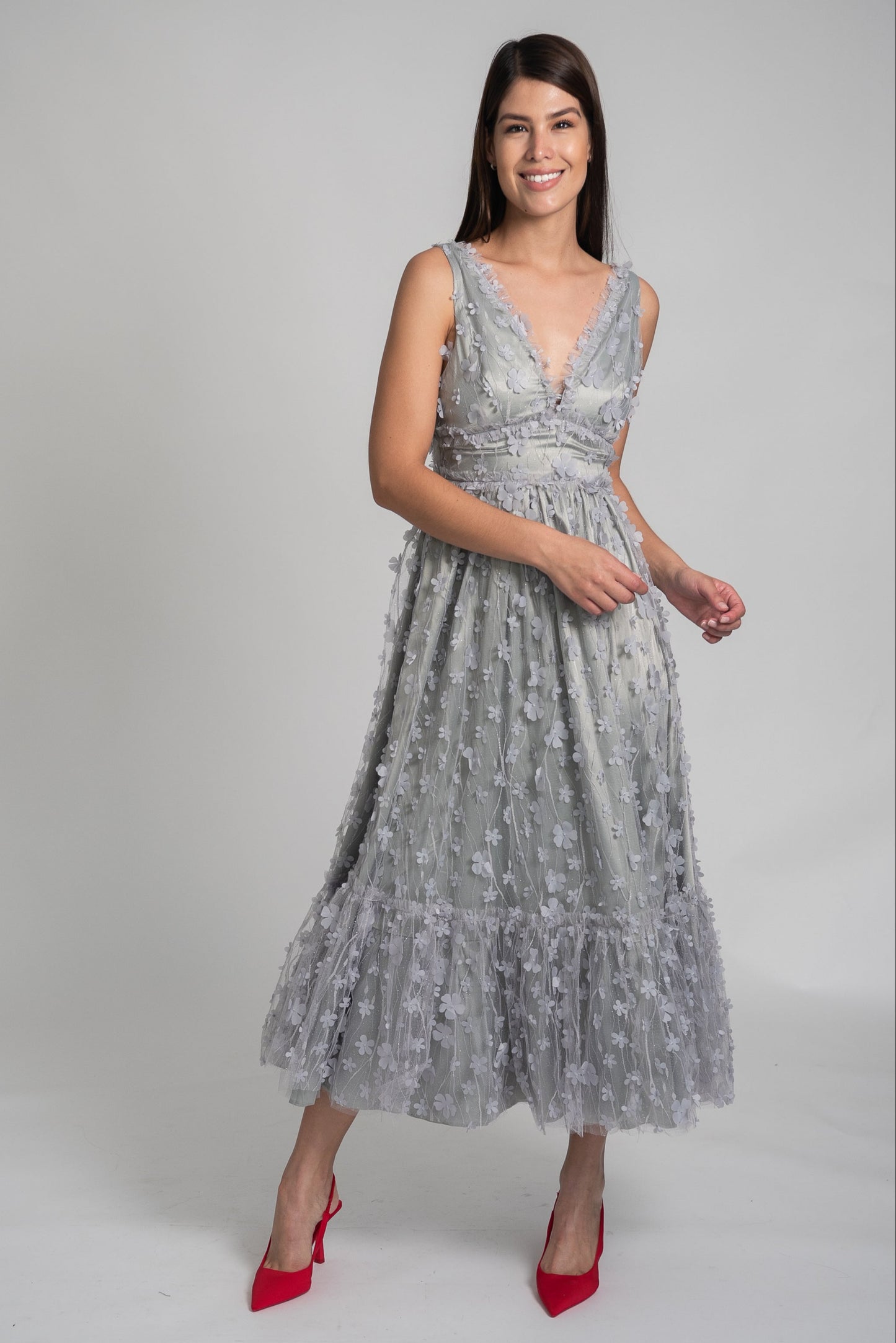 VESTIDO GRIS LD5331