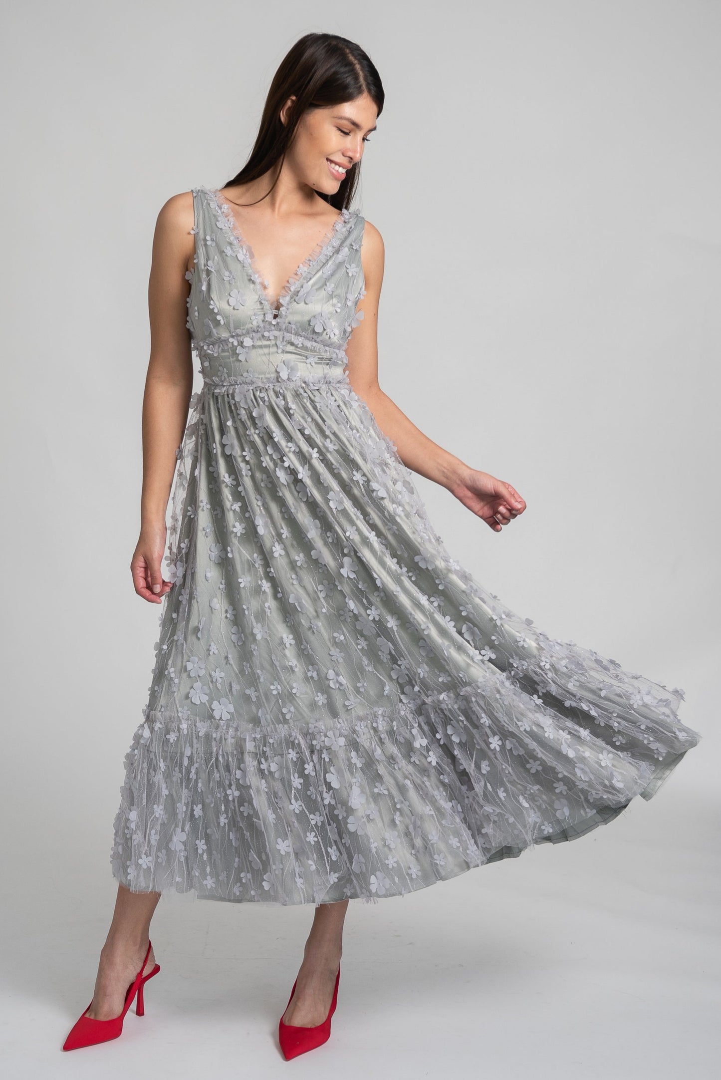 VESTIDO GRIS LD5331