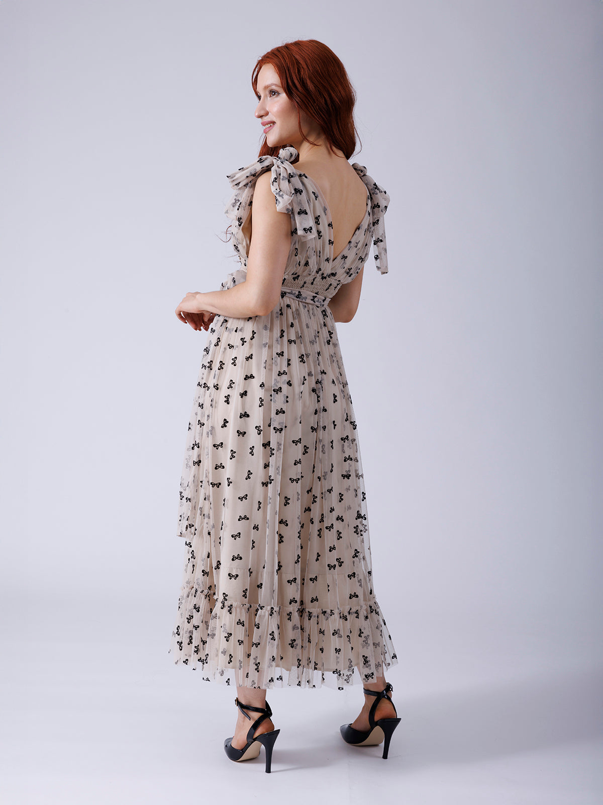 VESTIDO MIDI BEIGE D5861