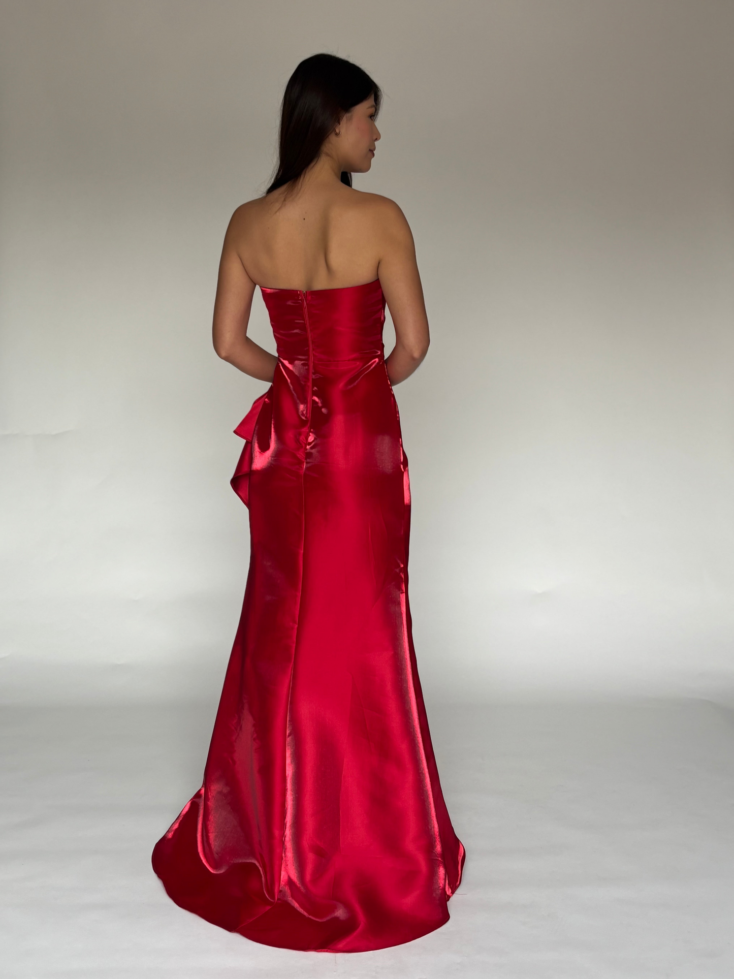 VESTIDO LARGO ROJO 24410
