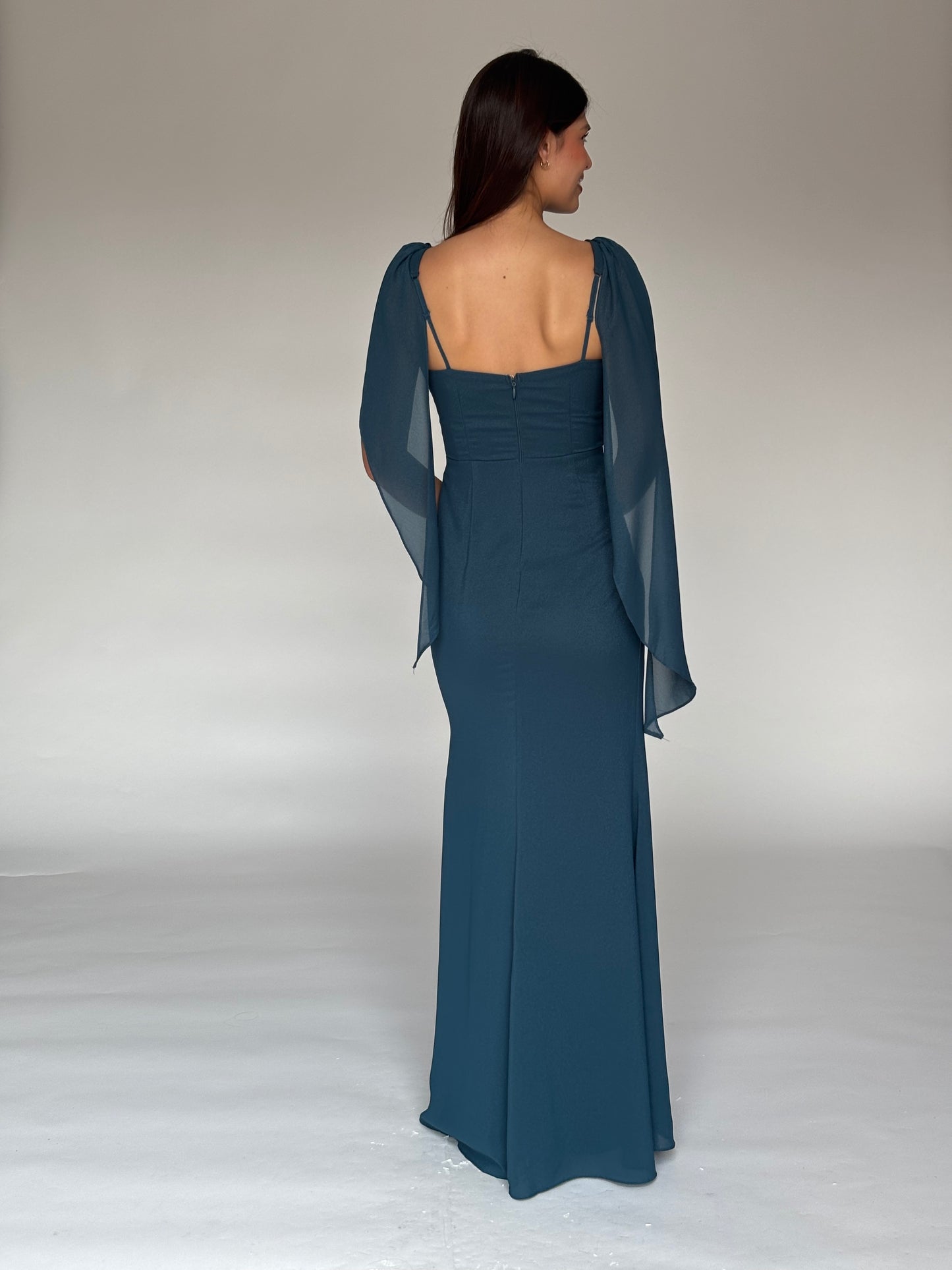 VESTIDO LARGO AZUL M2964