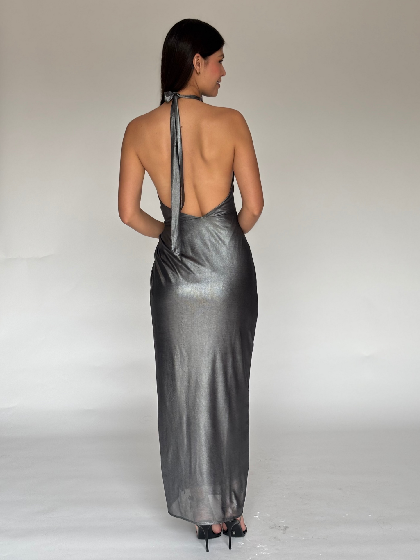 VESTIDO PLATEADO LD11777