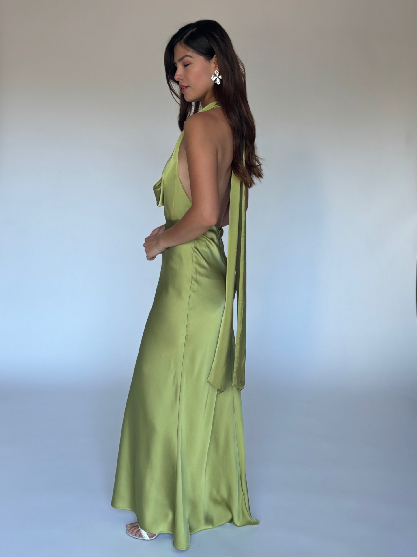 VESTIDO VERDE 10664