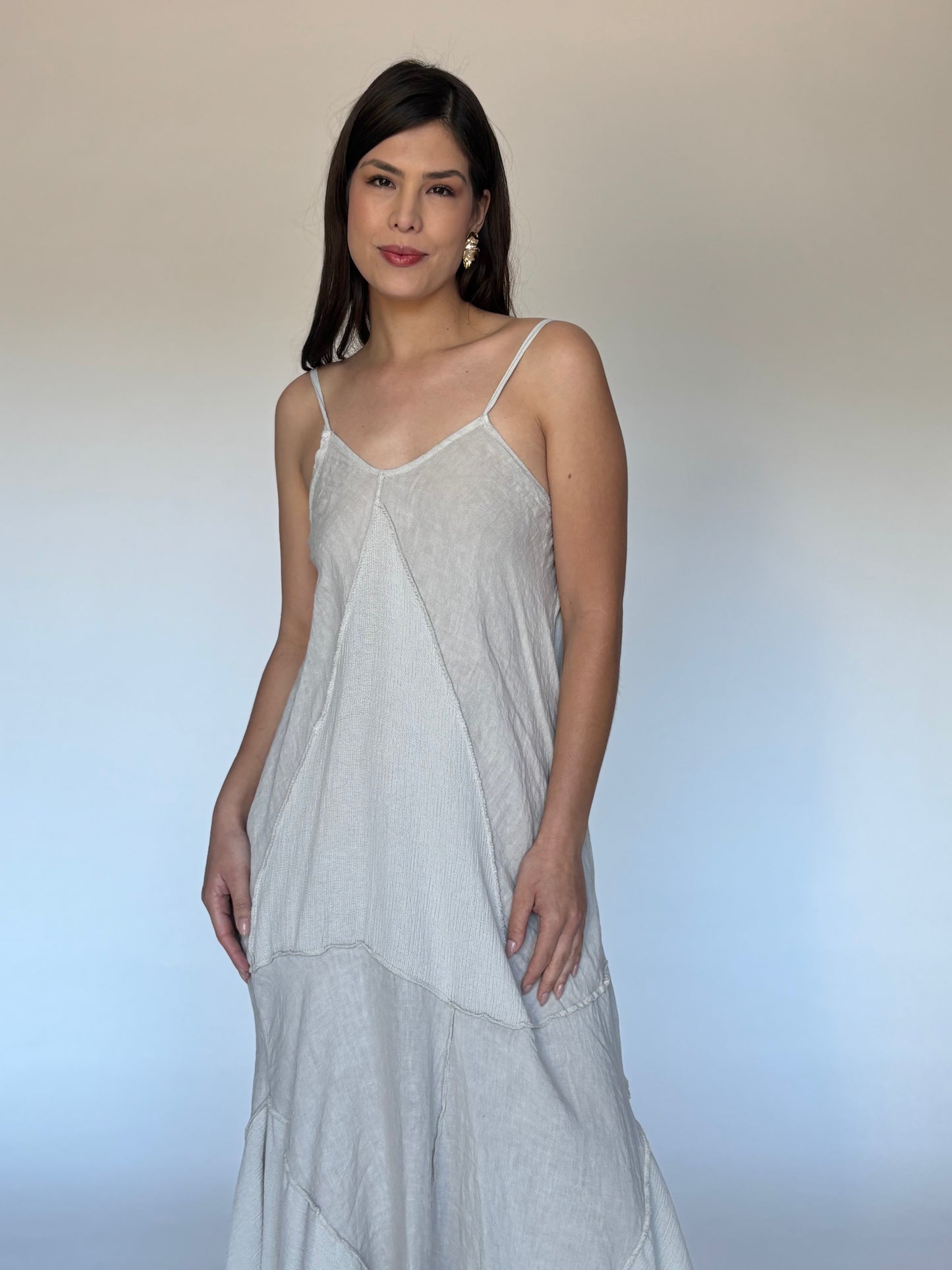 VESTIDO DE LINO BEIGE 31107