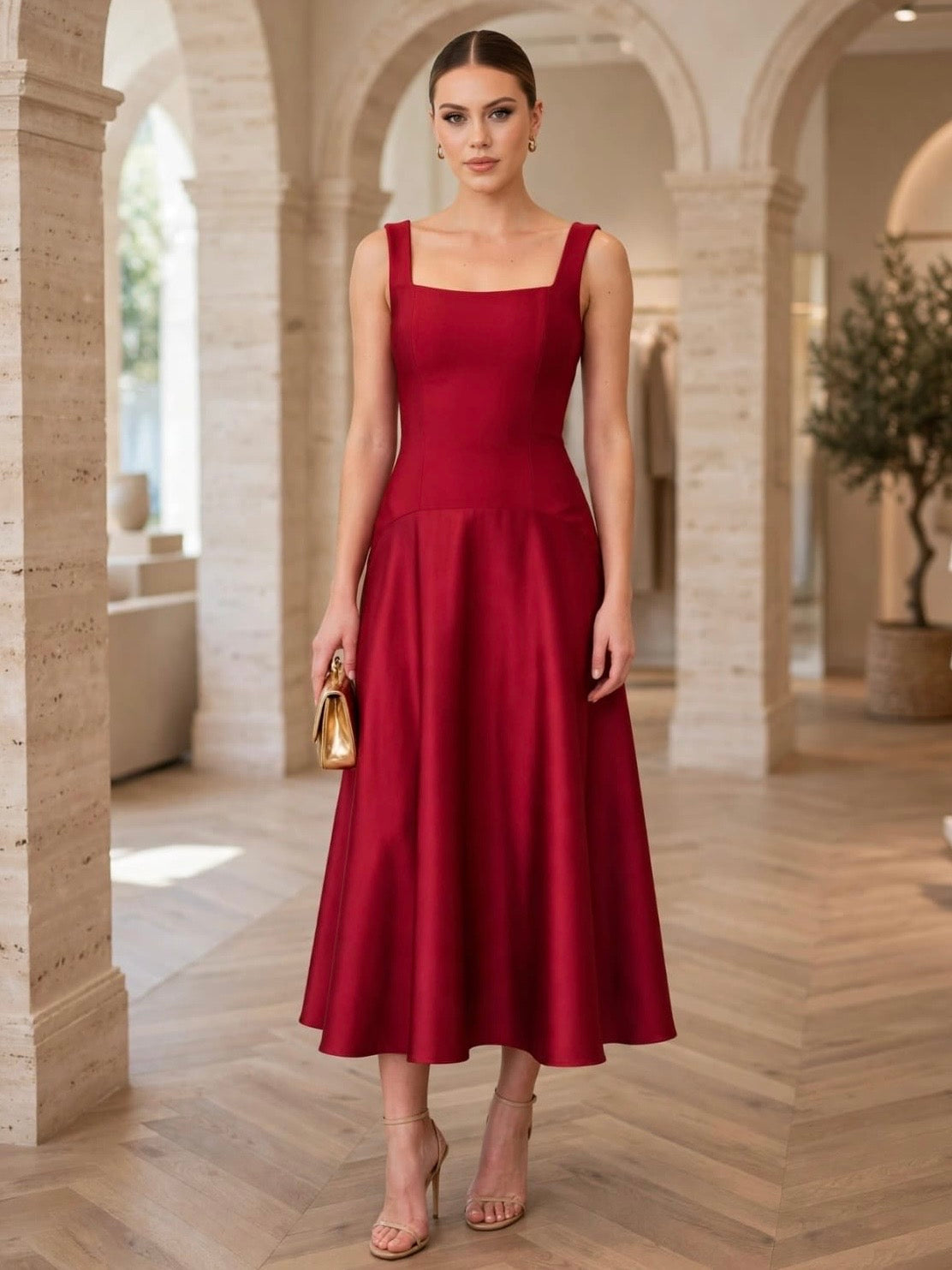 VESTIDO ROJO 5111