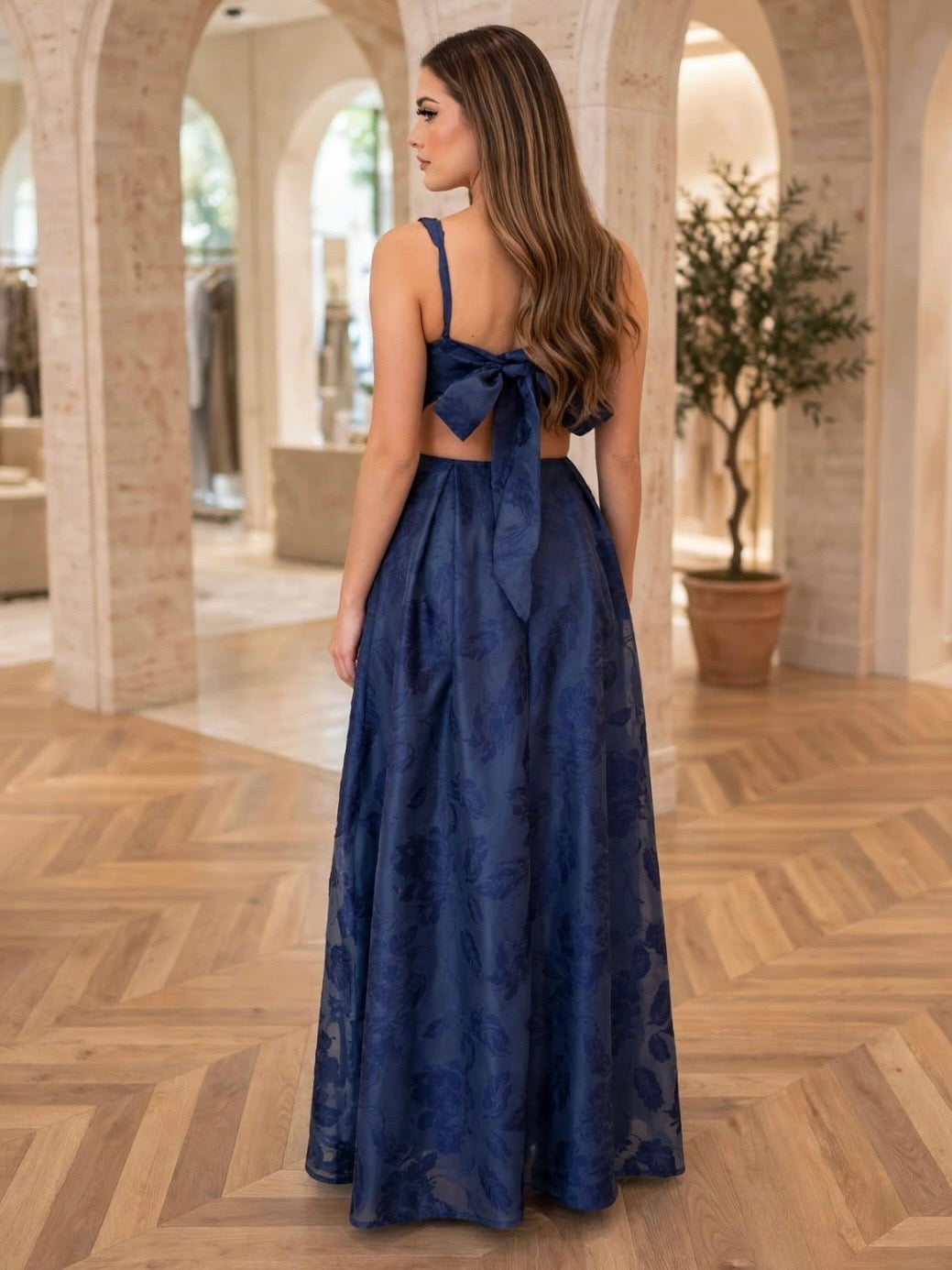 VESTIDO AZUL MARINO 225226