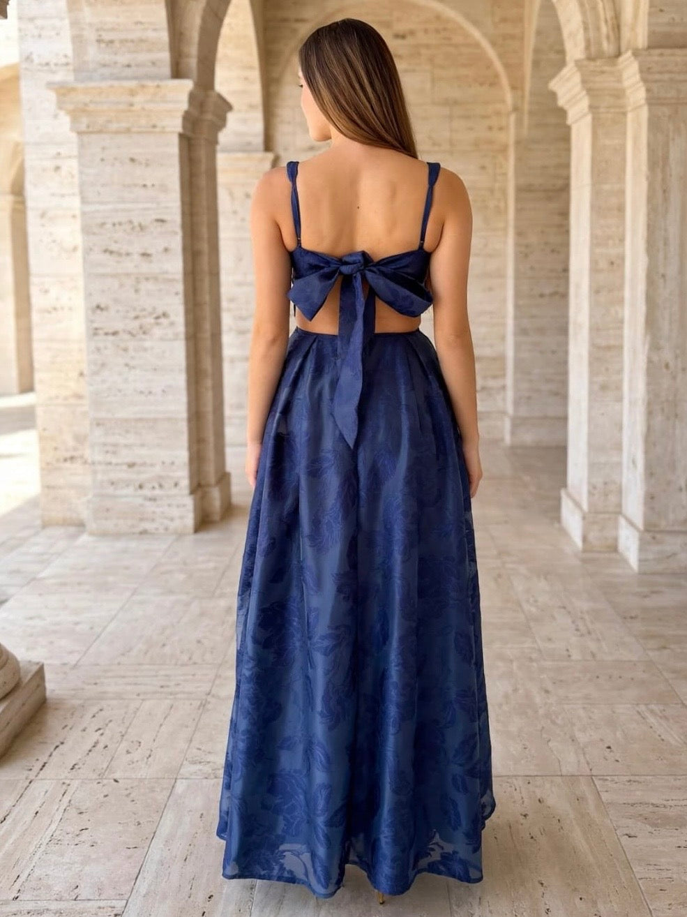 VESTIDO AZUL MARINO 225226