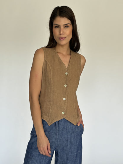 CHALECO LINO CAFRE 15--02