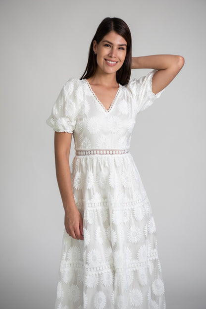 VESTIDO BLANCO MIDI JMD14682