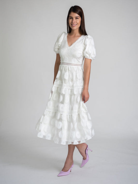 VESTIDO BLANCO MIDI JMD14682