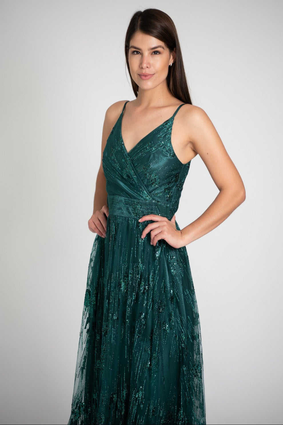 VESTIDO VERDE M21244