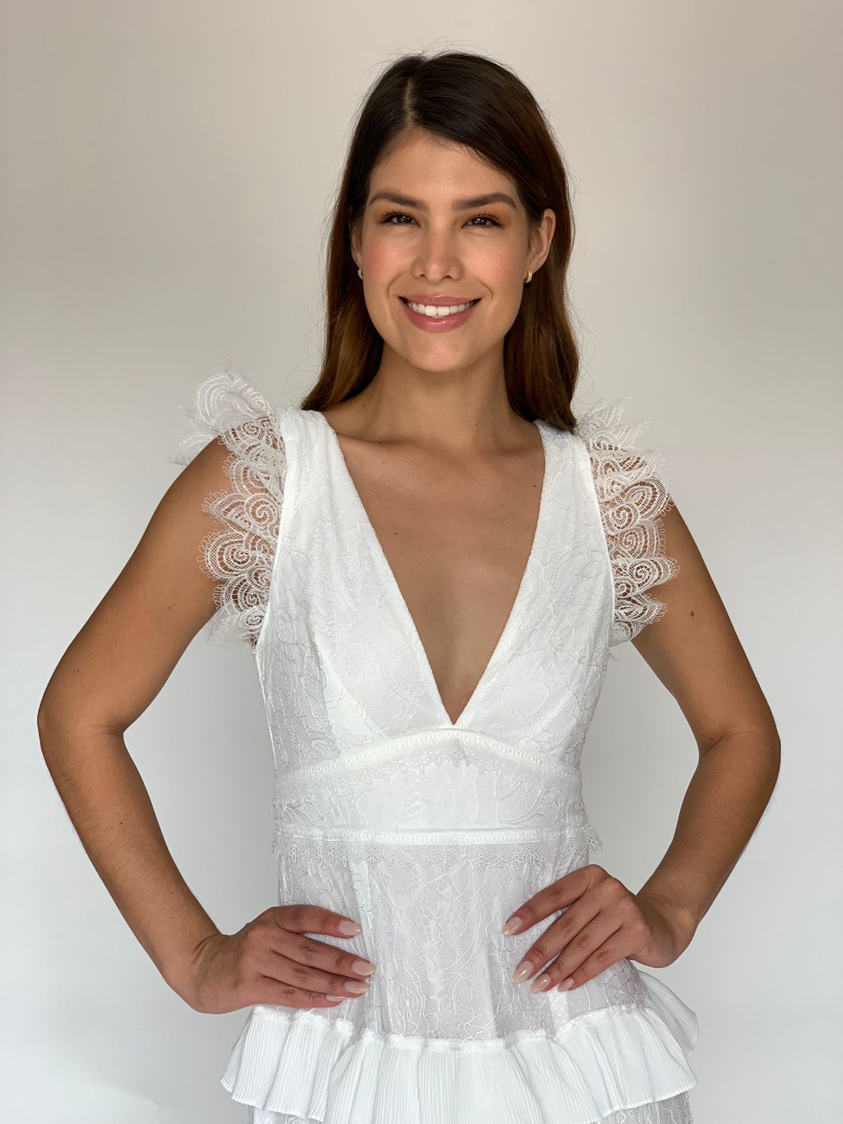 VESTIDO LARGO ENCAJE L9747