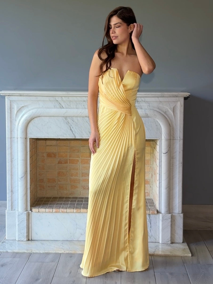 VESTIDO LARGO AMARILLO 25133