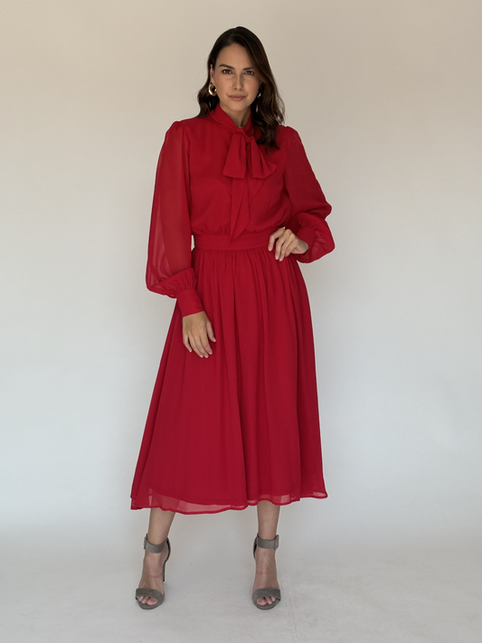 VESTIDO ROJO D21603