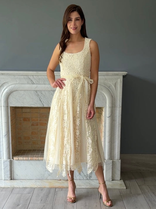 VESTIDO MIDI BEIGE JMD14774