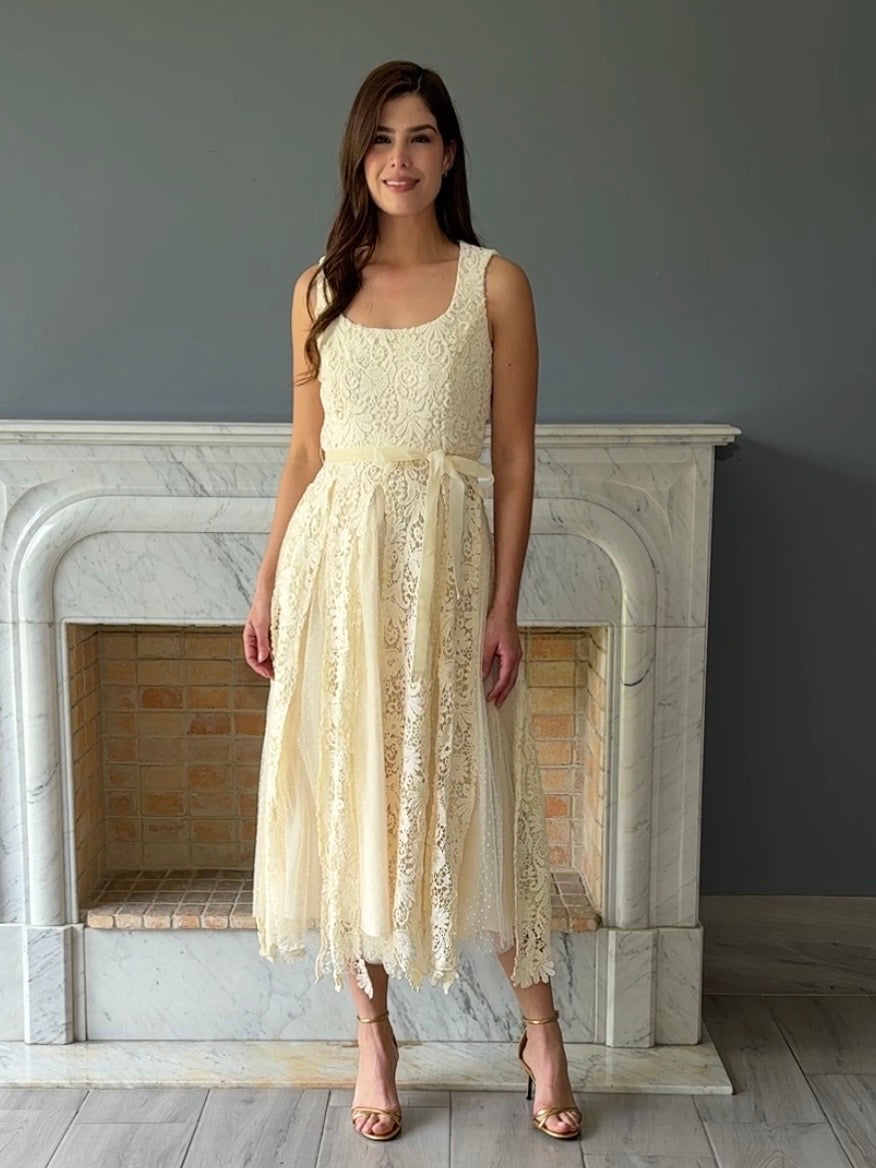 VESTIDO MIDI BEIGE JMD14774