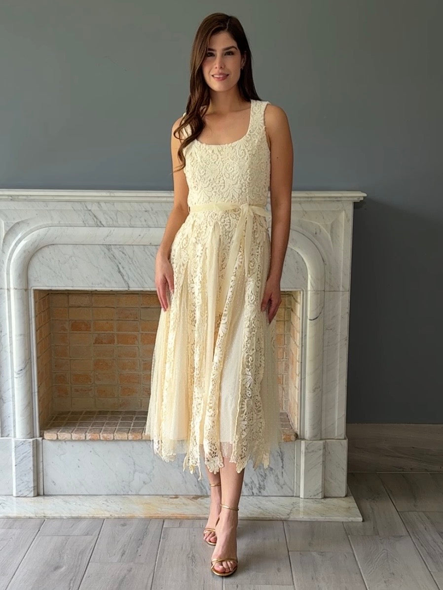 VESTIDO MIDI BEIGE JMD14774