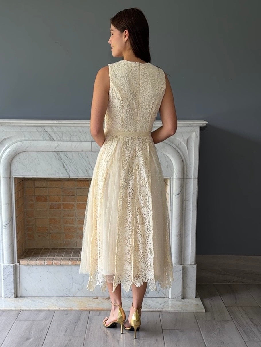 VESTIDO MIDI BEIGE JMD14774