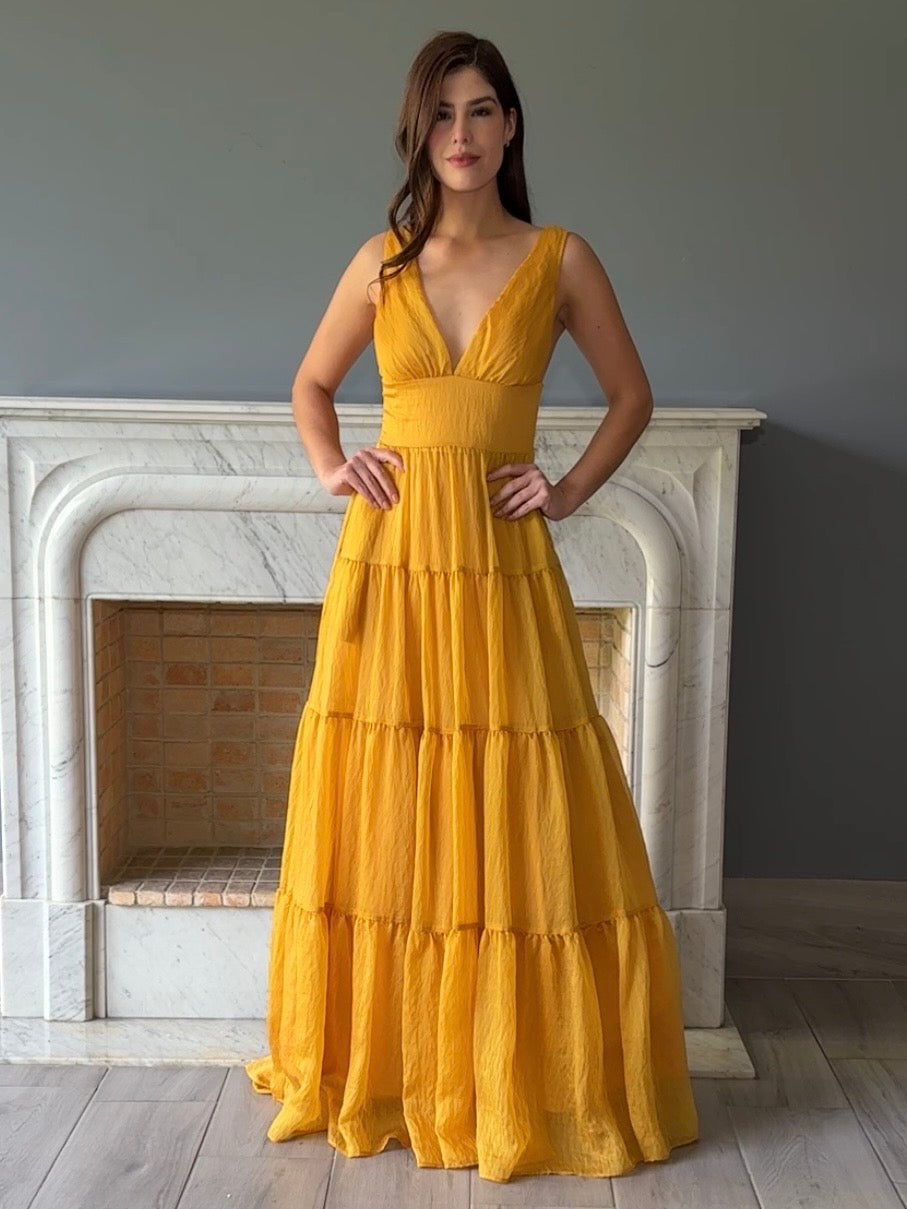VESTIDO AMARILLO 7646
