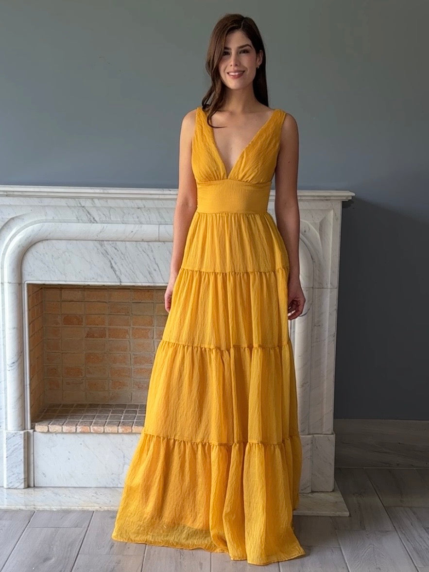 VESTIDO AMARILLO 7646