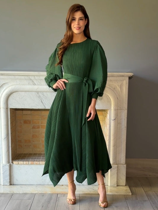 VESTIDO VERDE MIDI QC3780
