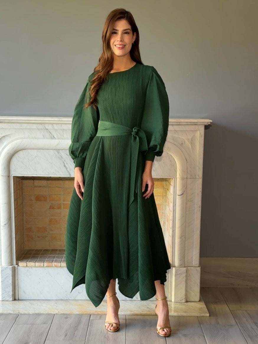 VESTIDO VERDE MIDI QC3780