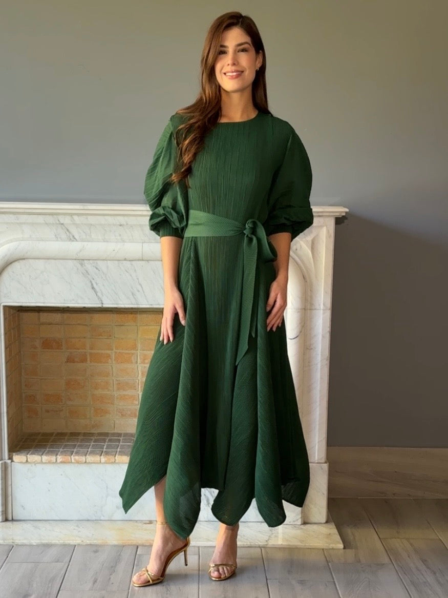 VESTIDO VERDE MIDI QC3780