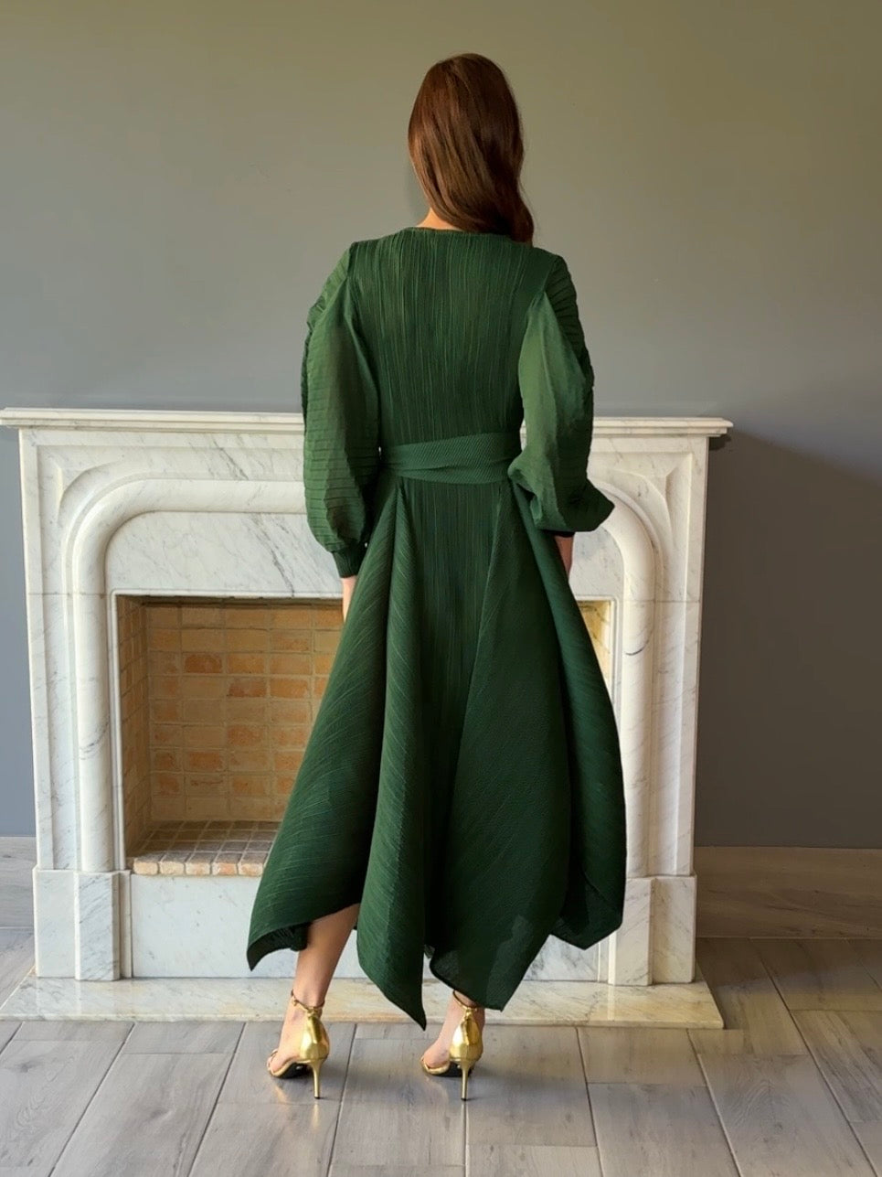 VESTIDO VERDE MIDI QC3780