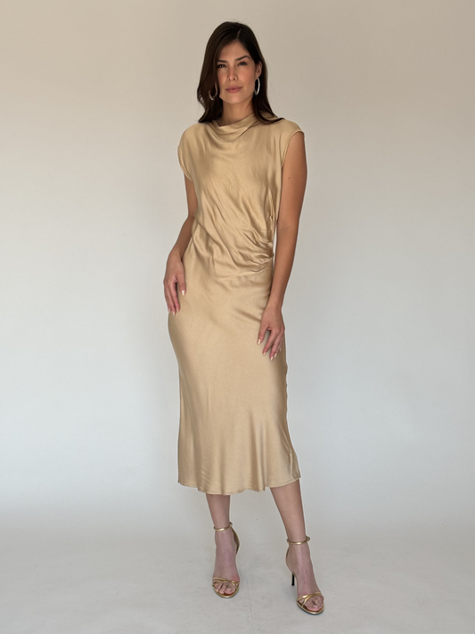 VESTIDO DORADO 11510