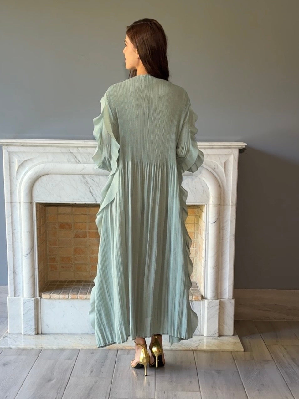 VESTIDO MIDI VERDE PC3687