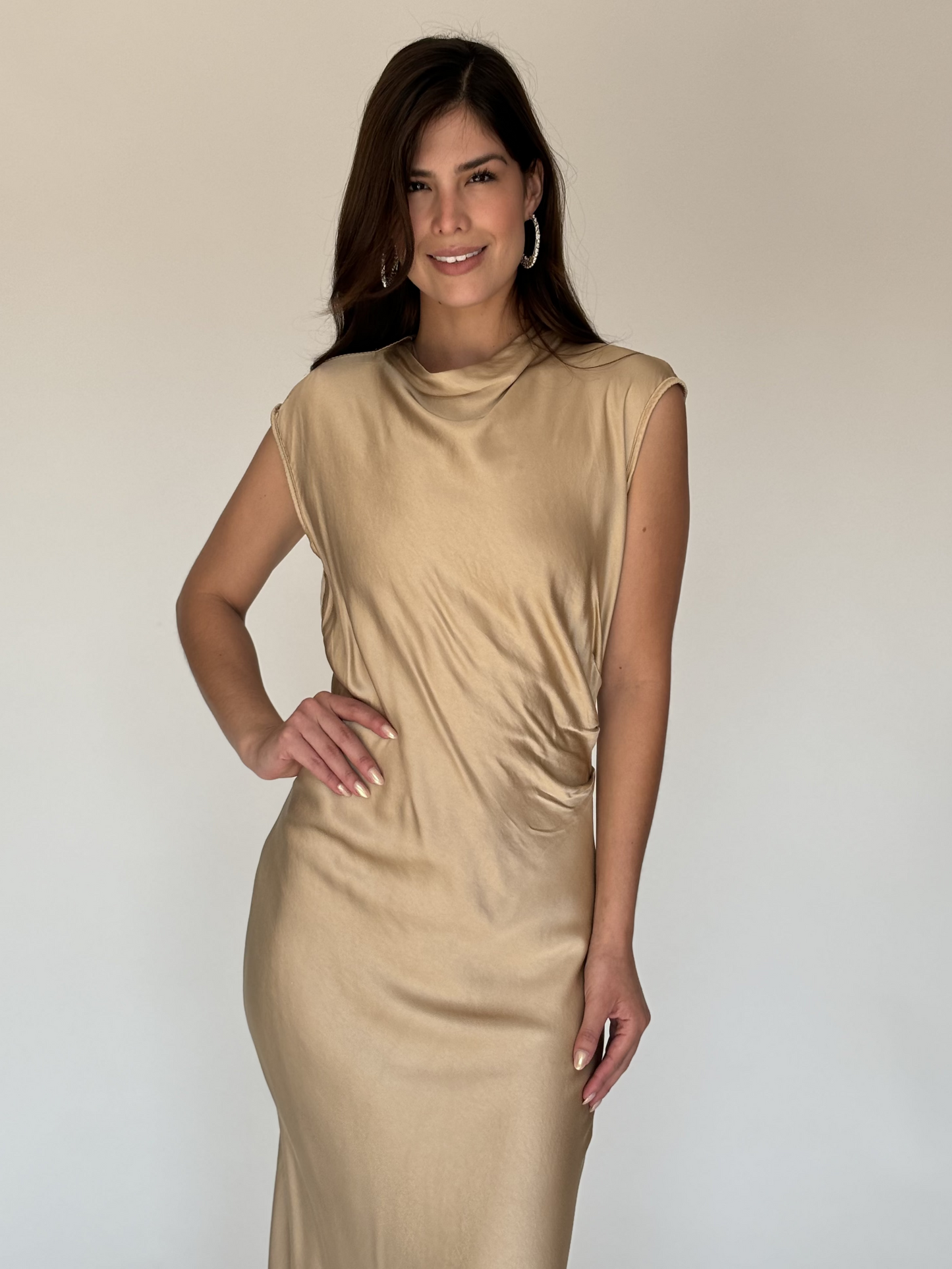 VESTIDO DORADO 11510