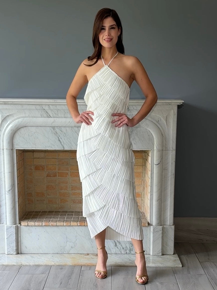 VESTIDO BLANCO MIDI LD11737