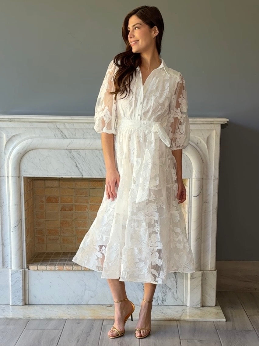 VESTIDO BLANCO MIDI D5673