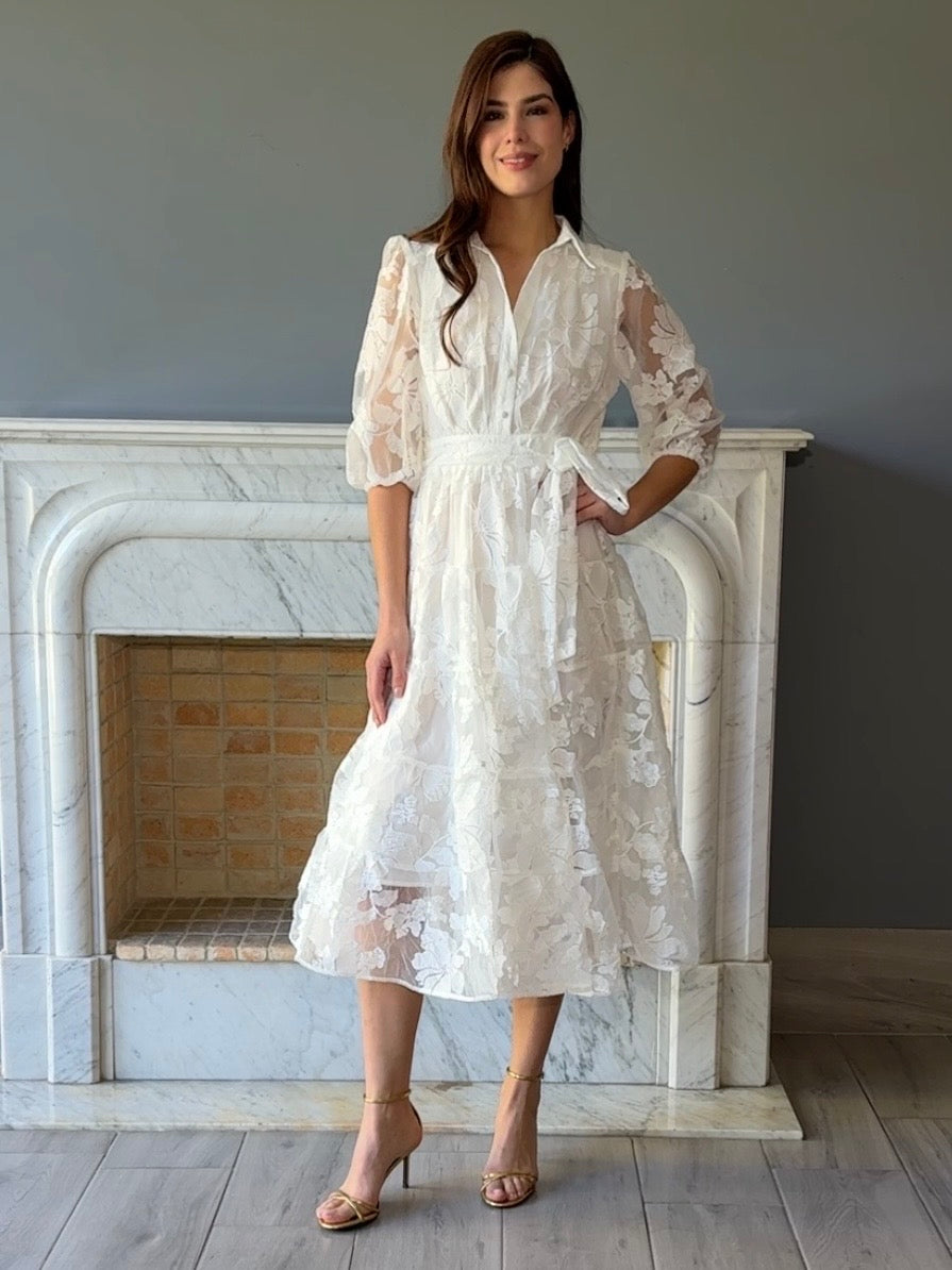VESTIDO BLANCO MIDI D5673