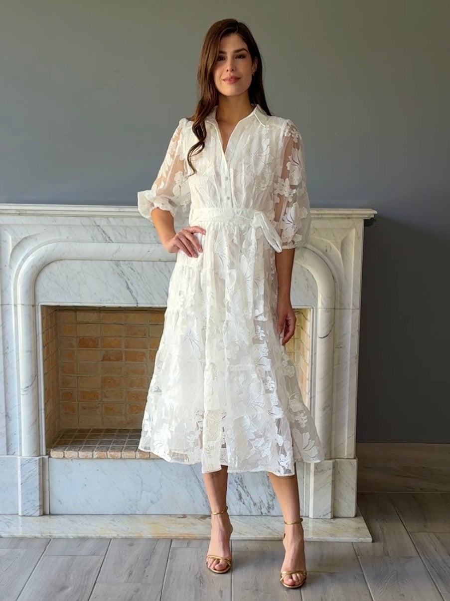 VESTIDO BLANCO MIDI D5673