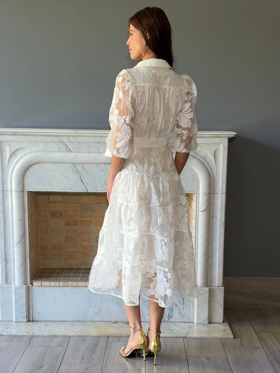 VESTIDO BLANCO MIDI D5673