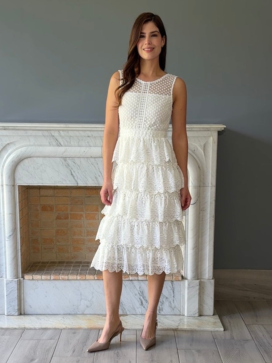 VESTIDO MIDI BLANCO D5842