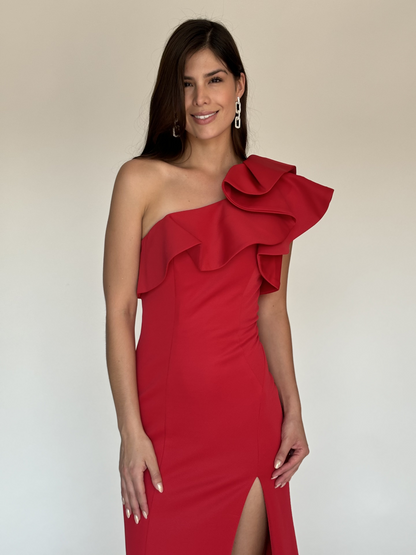 VESTIDO ROJO A8568