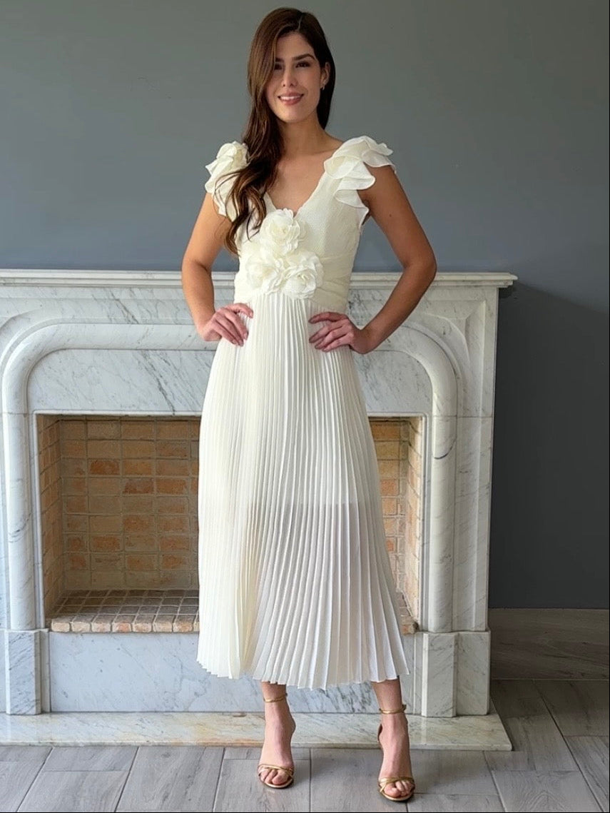 VESTIDO MIDI BLANCO D5726