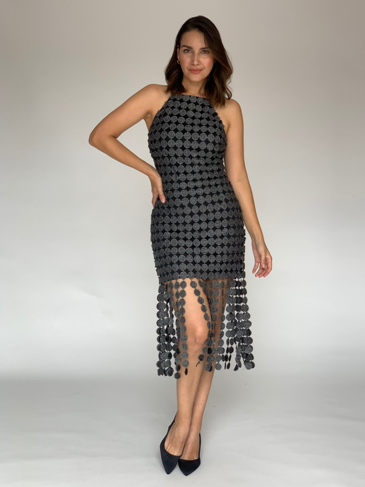 VESTIDO GRIS 14378L