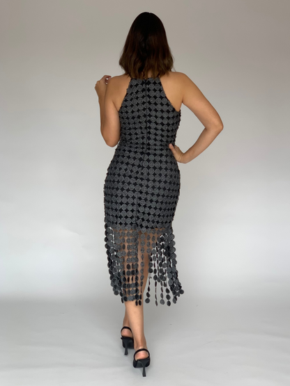 VESTIDO GRIS 14378L