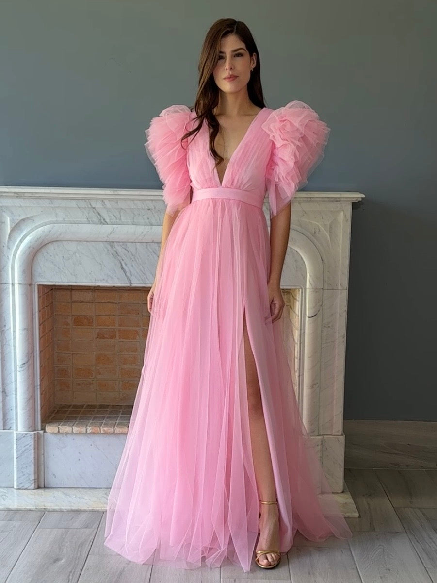 VESTIDO DE TULL ROSA