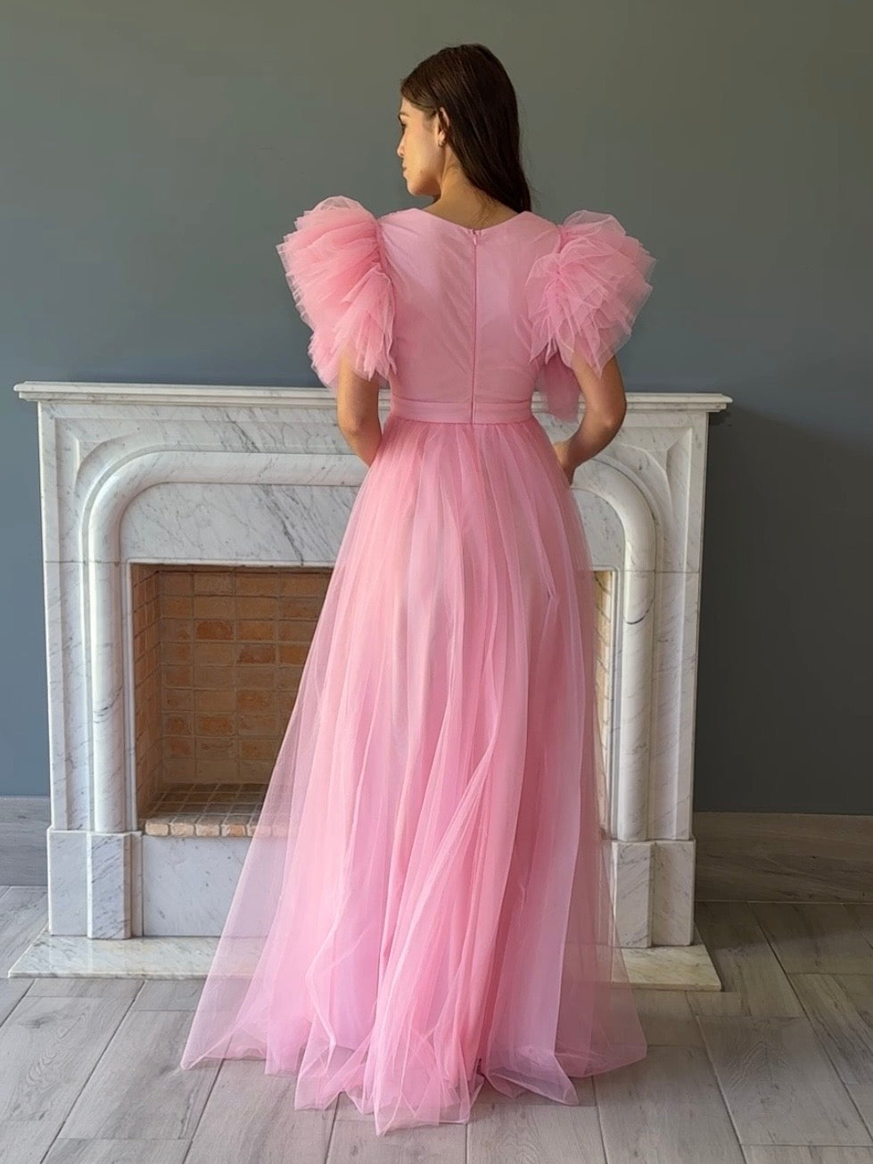 VESTIDO DE TULL ROSA